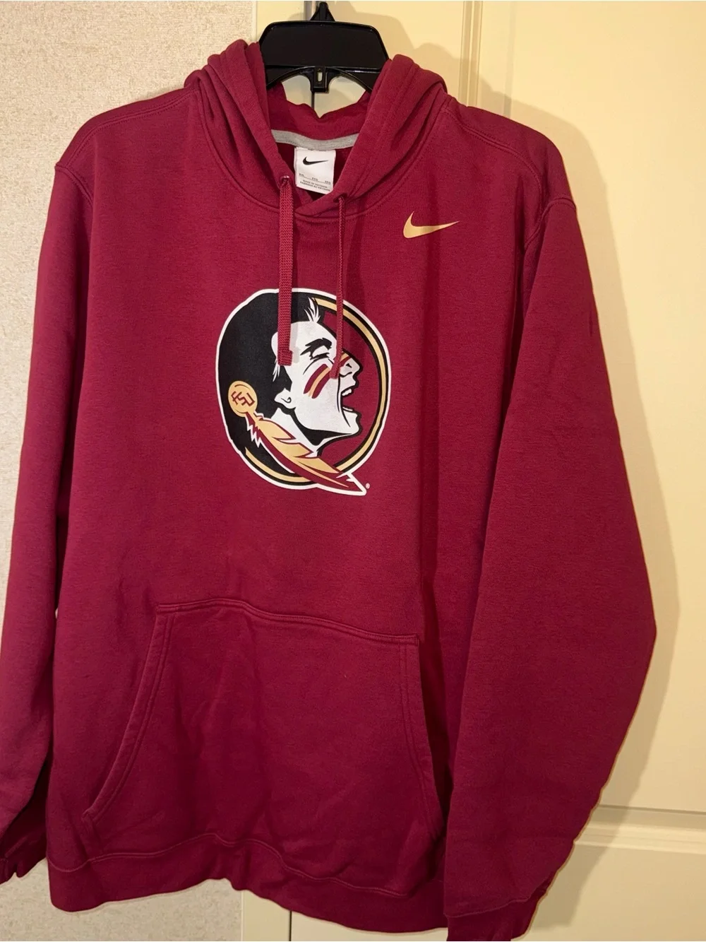 Nike Men's Florida State Seminoles BCS Club Fleece Burgundy Pullover Hoodie XXL
